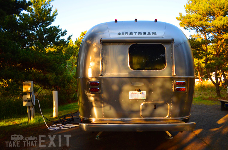 Airstream trailer, camping - Grayland Beach State Park (Washington)