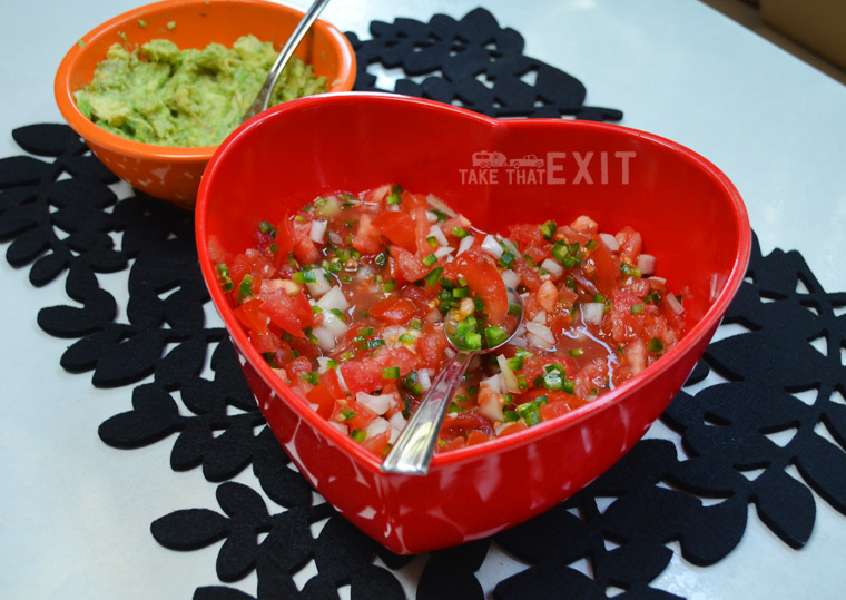RV cooking - homemade salsa and guacamole