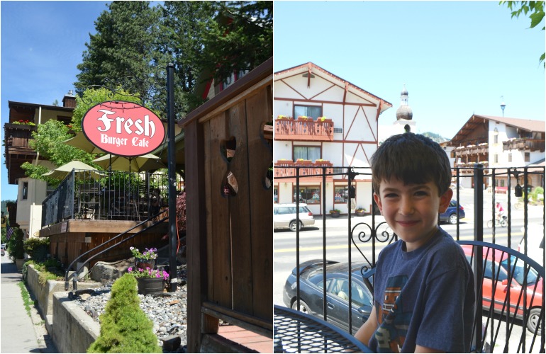 Lunch at Fresh Burger restaurant in Leavenworth, Washington