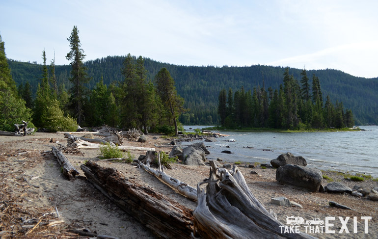 View of Lake Wenatchee from the North campground at the state park