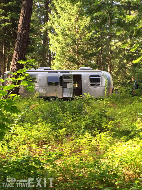 Lake Wenatchee State Park - campground with our Airstream