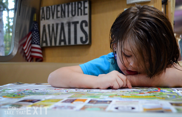 Checking the map of Leavenworth Washington after a fun day of exploring