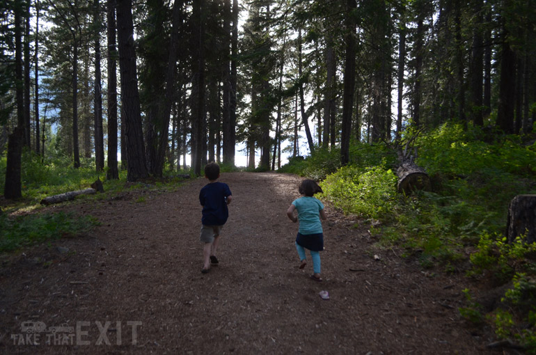 Lake Wenatchee State Park hiking trail to lake