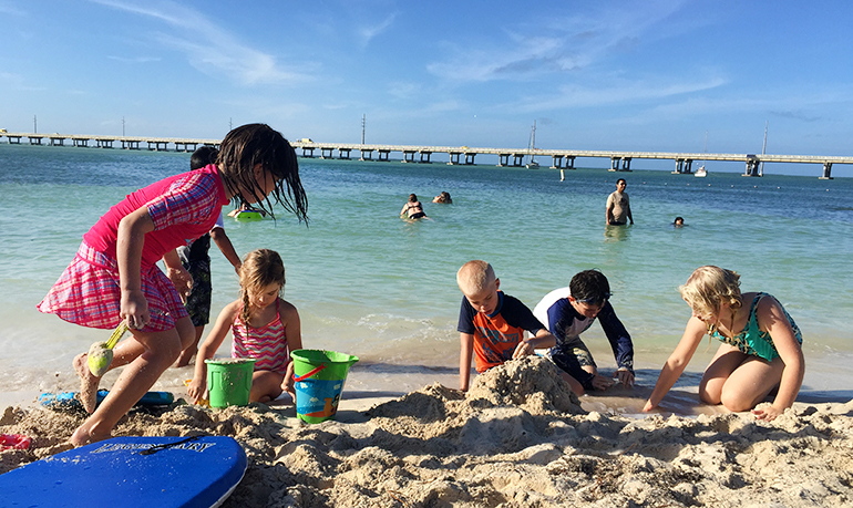 Bahia-Honda-playing-with-Friends-beach