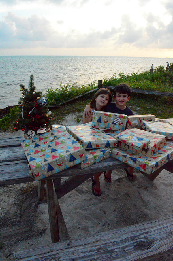 Christmas-Presents-Picnic-Table-Long-Key