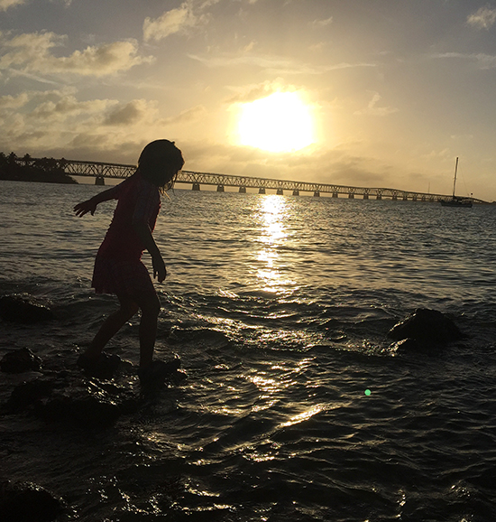 Playing-on-Rocks-Bahia-Honda-sunset