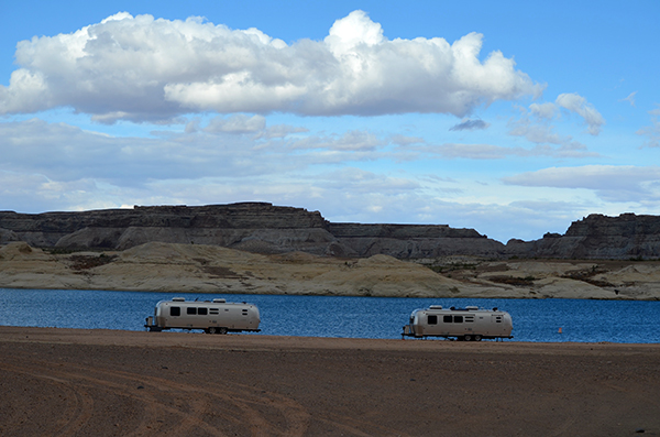 Lone-Rock-Beach-camping-two-airstreams