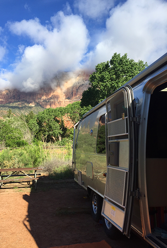 Zion-National-Park-camping-fog